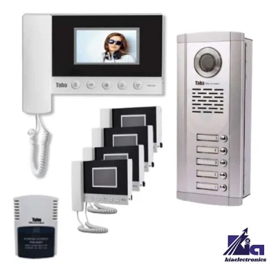 پکیج آیفون تصویری پنج واحدی تابا مدل TVD-5-43 و پنل 1860