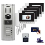 پکیج آیفون تصویری کارتی پنج واحدی تابا TVD-5-43 و پنل 1860