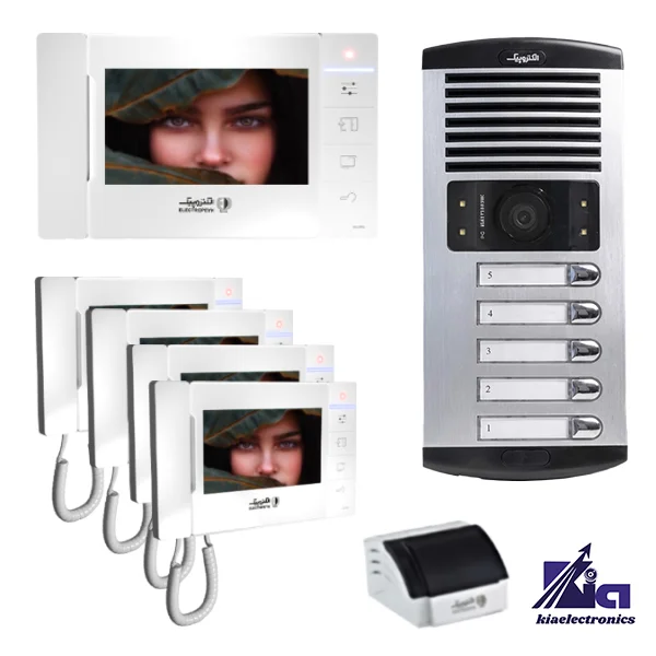 پکیج 403 اکو و 1086 - 05 پکیج پنج واحدی آیفون تصویری الکتروپیک 403ECO سفید