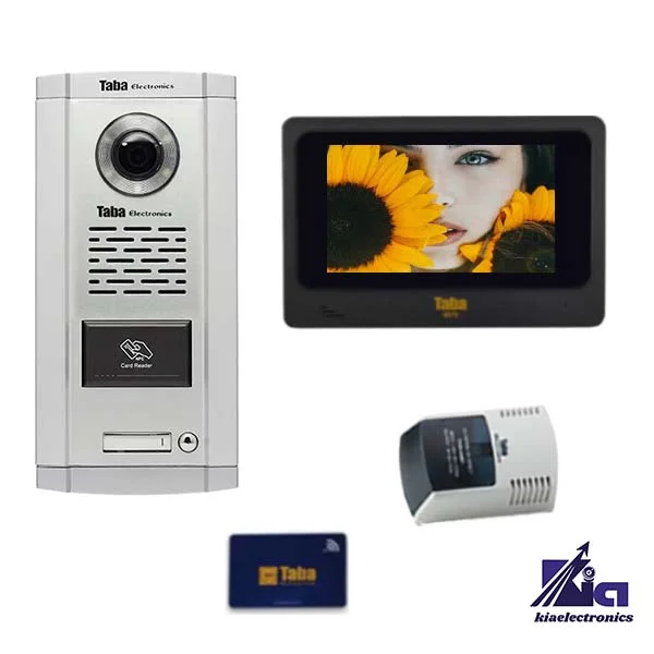 پکیج 4070 تابا کارتی - 01 پکیج آیفون تصویری یک واحدی تابا TVD-4070 با پنل کارتی 1860