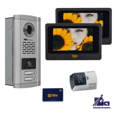 پکیج آیفون تصویری دو واحدی تابا TVD-4070 با پنل کارتی 1860