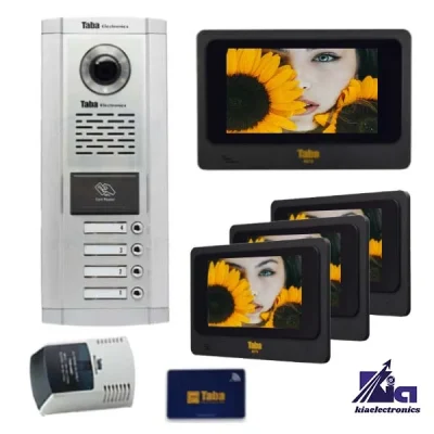 پکیج آیفون تصویری چهار واحدی تابا TVD-4070 با پنل کارتی